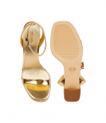 Angela Ankle Strap Gold Leather Sandal