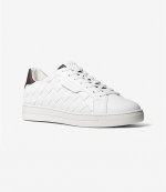 Keating Lace Up Woven White Brown Sneaker