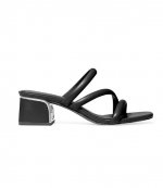 Lana Black Leather Mule