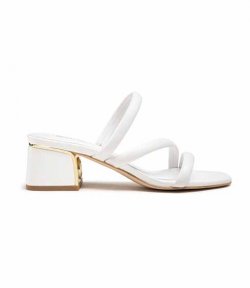 Lana White Leather Mule