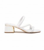 Lana White Leather Mule