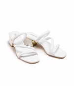 Lana White Leather Mule