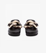Chain Black Leather Loafer