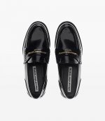 Carter Logo Black Leather Loafer