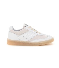 6 Court White Leather Sneaker