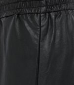 Faux Black Leather Cropped Shorts