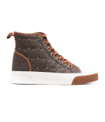 Gertie Brown Mini Logo High Top Sneaker