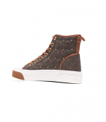 Gertie Brown Mini Logo High Top Sneaker