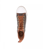 Gertie Brown Mini Logo High Top Sneaker