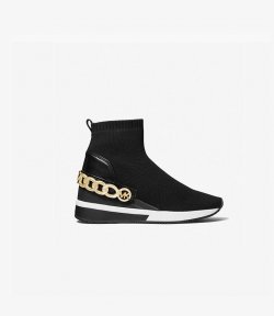 Skyler Chain Embellished Stretch Knit Sock Sneaker