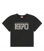 Varsity Boxy 1970 Logo Black T-Shirt