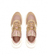 H585 Brown Pink White Sneakers