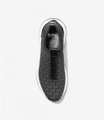 Black Grey Logo Print Miles Slip On