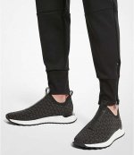 Black Grey Logo Print Miles Slip On