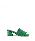 Kelly Green Kitten Mules