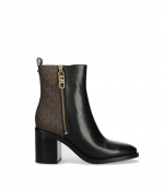 Regan Mid Black Brown Logo Bootie