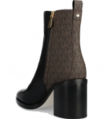 Regan Mid Black Brown Logo Bootie