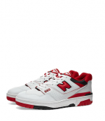 New Balance 550 Red & White Leather Sneakers