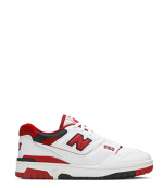 New Balance 550 Red & White Leather Sneakers