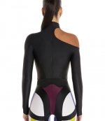 Black Nude Asymmetrical Illusion Bodysuit