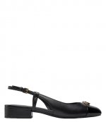 Perla Flex Toe Black Flat Sling