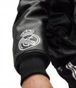 Y3 X REAL MADRID RM COLLAR JCKT Black Faux Leather Jacket