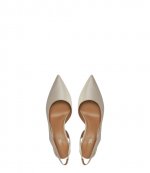 Alina Flex  Cream Leather Sling Pump