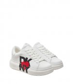 Jarita-Lace Up Chunky Red Heart White Sneaker