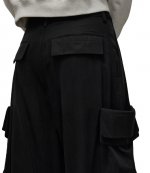 Cuff Cargo Black Pants