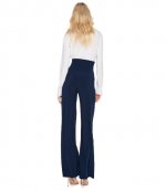 High Waist Pleat True Navy Pant