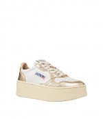 Platform Low Woman Leat/Leat Wht/Platinum Sneaker