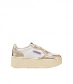 Platform Low Woman Leat/Leat Wht/Platinum Sneaker