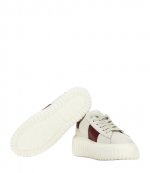 H-Stripes Allacciato Fascia Bordaux Logo Q44 Cream Sneaker