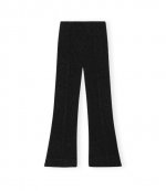 Viscose Stretch Crepe Flared Black Pants