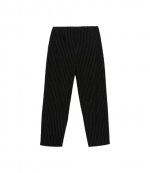 Stripe Suiting High Waist Black Pants