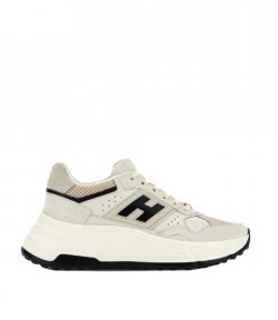 H669 Allacciato H Cream Black women Sneakers