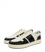 H668 Allacciato Black Fascia Logo White Burgundy Sneakers