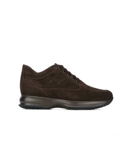 HOGAN BROWN SUEDE INTERACTIVE UOMO H RILIEVO