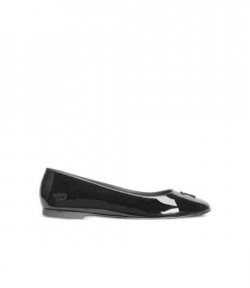 Ami De Coeur Black Patent Ballerinas