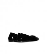 Ami De Coeur Black Patent Ballerinas