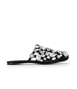 ALEXANDER WANG CRYSTAL AMELIA MULES