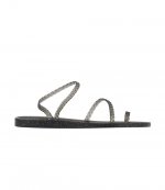 ANCIENT GREEK SANDALS BLACK GOLD GLITTER JELLY SANDAL